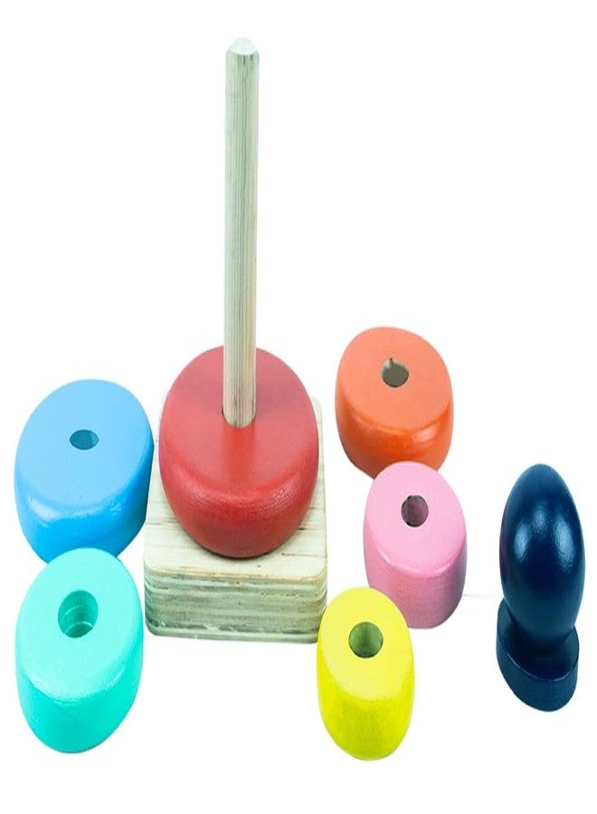 Techny Birds Technybirds Wooden Fish Maze Puzzle, Wooden Rainbow Stacker, and Badge Combo | Educational Toys for Kids | Montessori Learning Toys | Problem-Solving | Color Recognition - Image 5